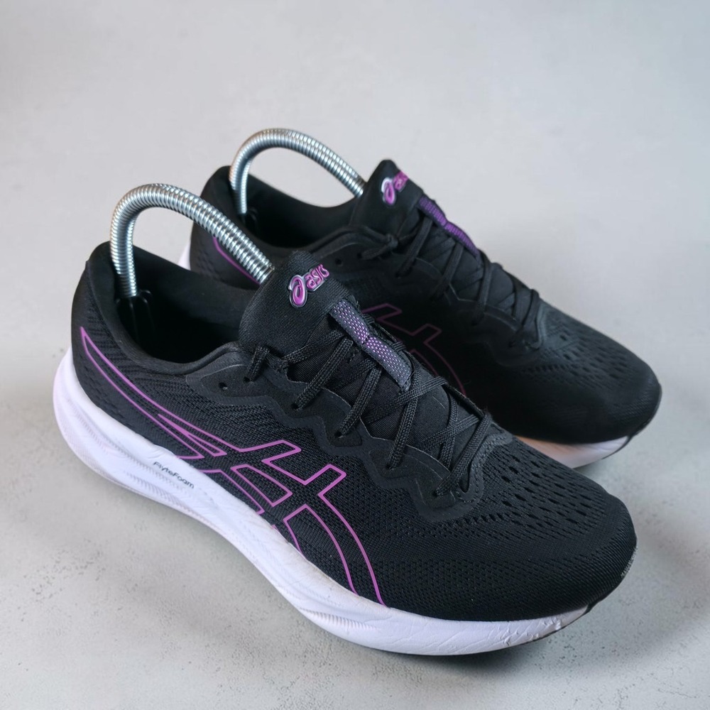 Asics Gel-Pulse 15 Womens Size 9 Black Purple Athletic Running Shoes Sneakers
